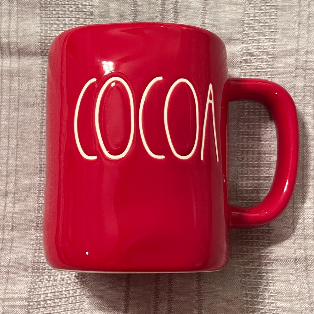 Rae Dunn Cocoa Mug in Red